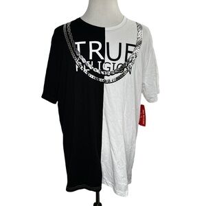 True Religion World Tour Split Fashion Tee Shirt